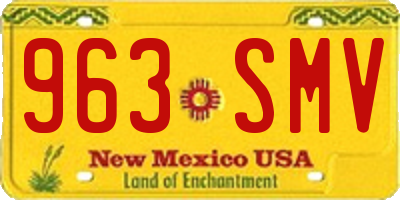 NM license plate 963SMV
