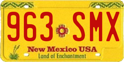 NM license plate 963SMX