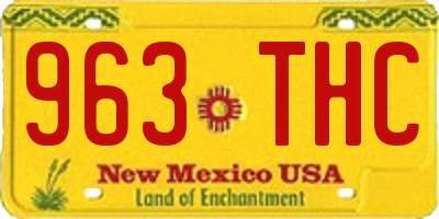 NM license plate 963THC