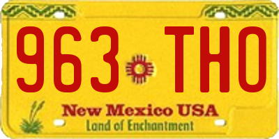 NM license plate 963THO