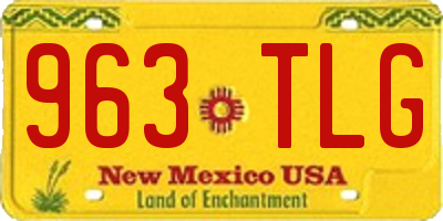 NM license plate 963TLG