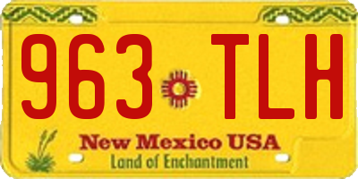 NM license plate 963TLH