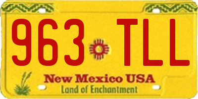 NM license plate 963TLL
