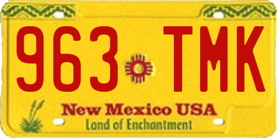 NM license plate 963TMK