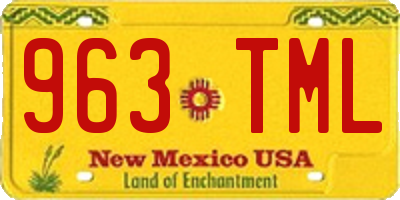 NM license plate 963TML