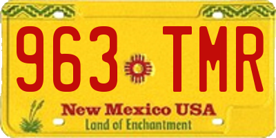 NM license plate 963TMR