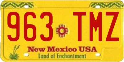 NM license plate 963TMZ
