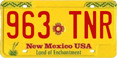 NM license plate 963TNR