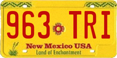 NM license plate 963TRI