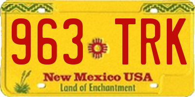 NM license plate 963TRK