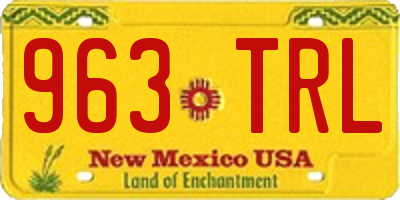 NM license plate 963TRL