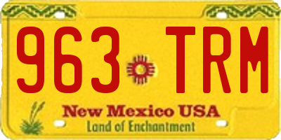 NM license plate 963TRM
