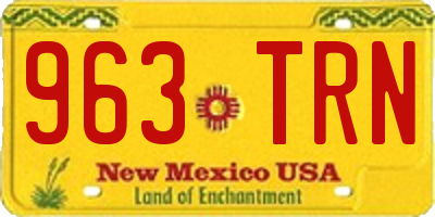 NM license plate 963TRN