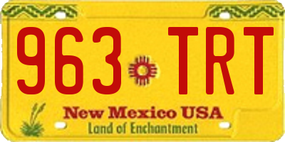 NM license plate 963TRT