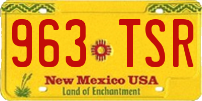 NM license plate 963TSR