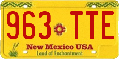 NM license plate 963TTE