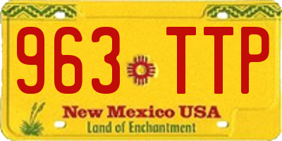 NM license plate 963TTP