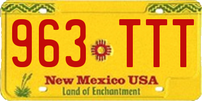 NM license plate 963TTT