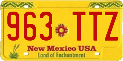 NM license plate 963TTZ
