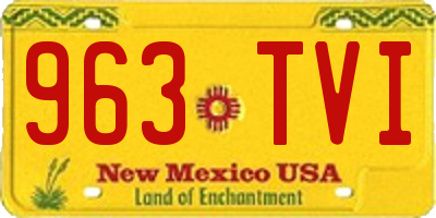 NM license plate 963TVI