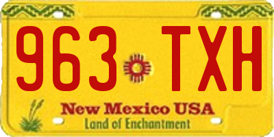 NM license plate 963TXH