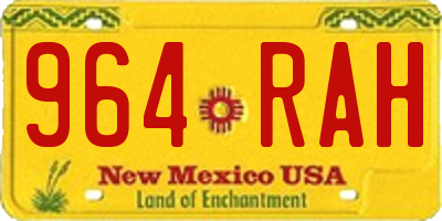 NM license plate 964RAH