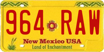 NM license plate 964RAW