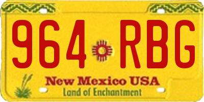 NM license plate 964RBG