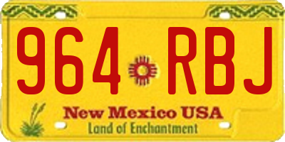 NM license plate 964RBJ
