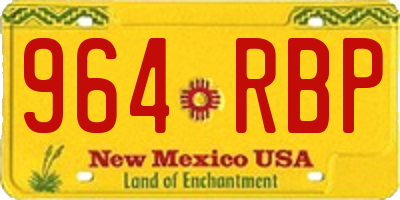 NM license plate 964RBP