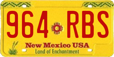 NM license plate 964RBS