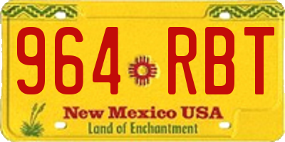 NM license plate 964RBT
