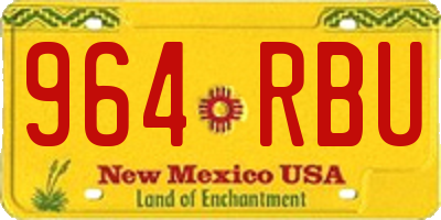 NM license plate 964RBU