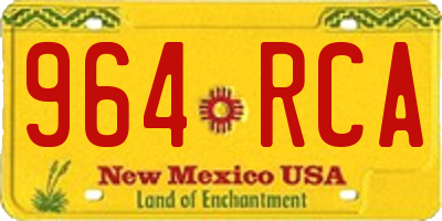 NM license plate 964RCA