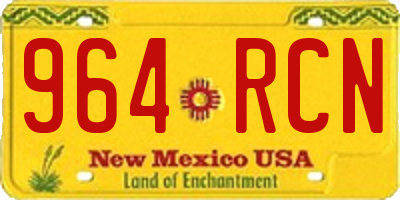NM license plate 964RCN
