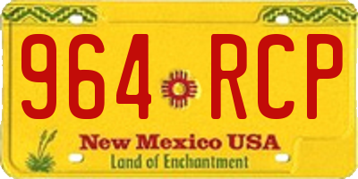 NM license plate 964RCP