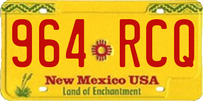 NM license plate 964RCQ