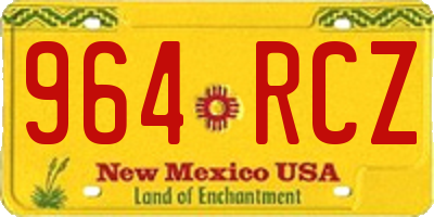 NM license plate 964RCZ