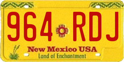 NM license plate 964RDJ