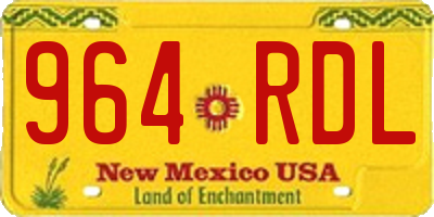 NM license plate 964RDL