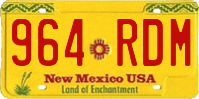 NM license plate 964RDM