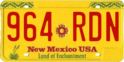 NM license plate 964RDN