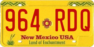 NM license plate 964RDQ