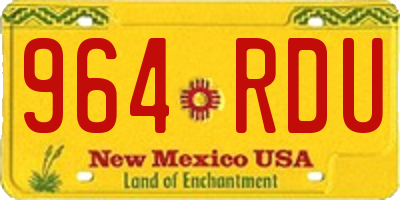 NM license plate 964RDU