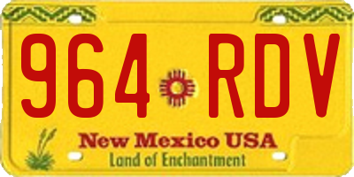NM license plate 964RDV