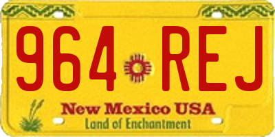 NM license plate 964REJ