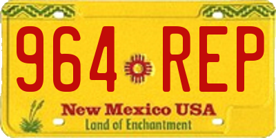 NM license plate 964REP