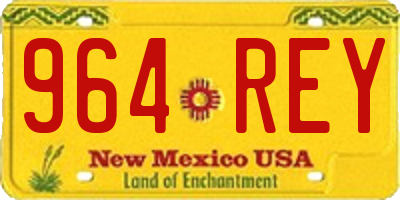 NM license plate 964REY