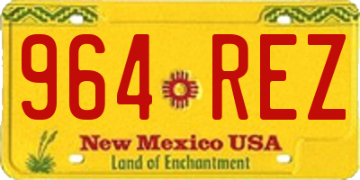 NM license plate 964REZ