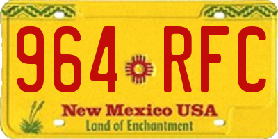 NM license plate 964RFC